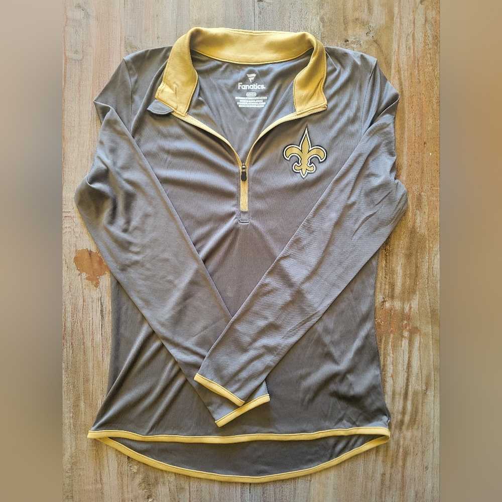 Fanatics Gray and Gold Long Sleeve Top